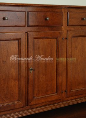 Credenza classica in legno massello di noce 4 ante da 180 cm